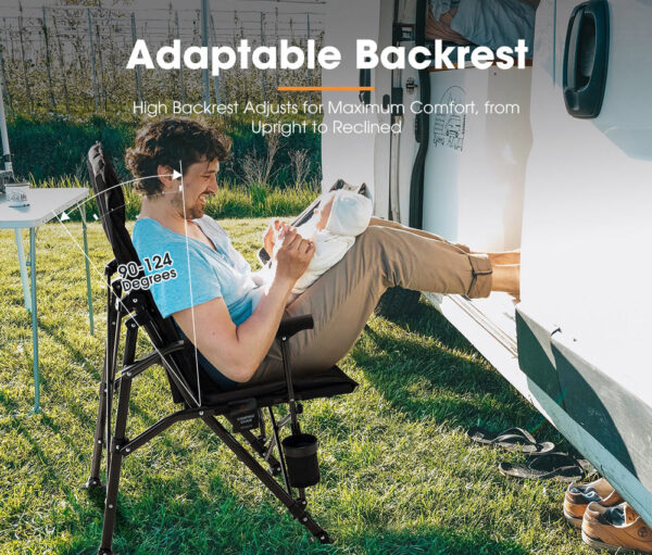 Luxury Folding Camping Chair – Portable with Thick Padding & Storage Bag