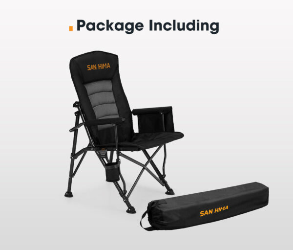 Luxury Folding Camping Chair – Portable with Thick Padding & Storage Bag