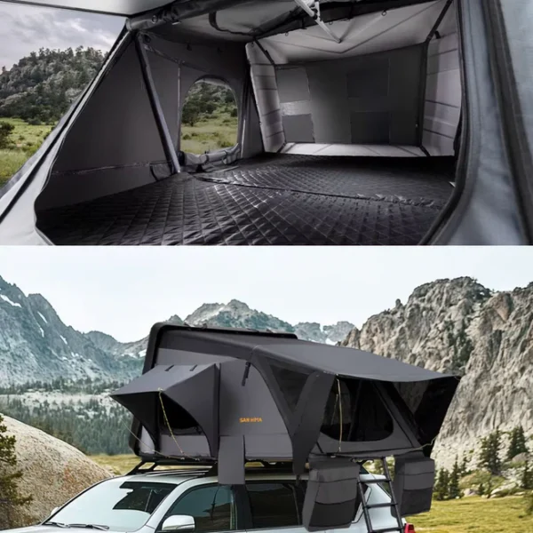 San Hima Jervis Rooftop Tent – Hardshell in and Out View