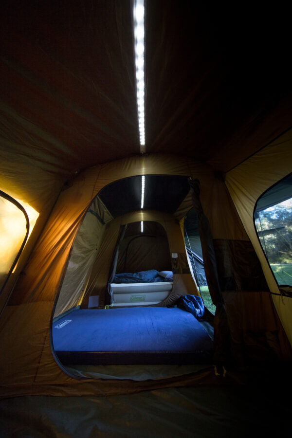 Eco Camp Outdoor Dark Room Tent – Fast Setup with LED Lighting